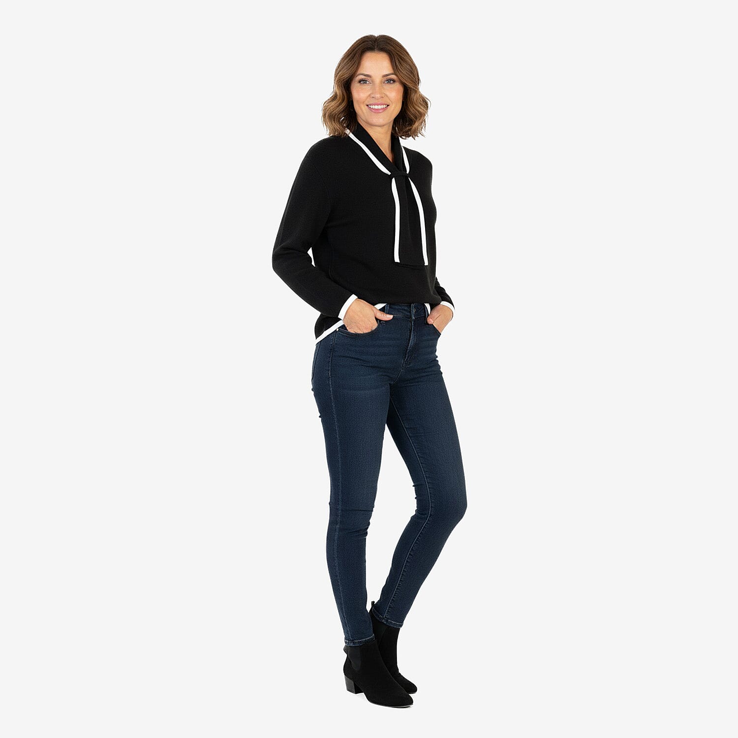 Pure And Natural Scarf Jumper (Size XL) - Black