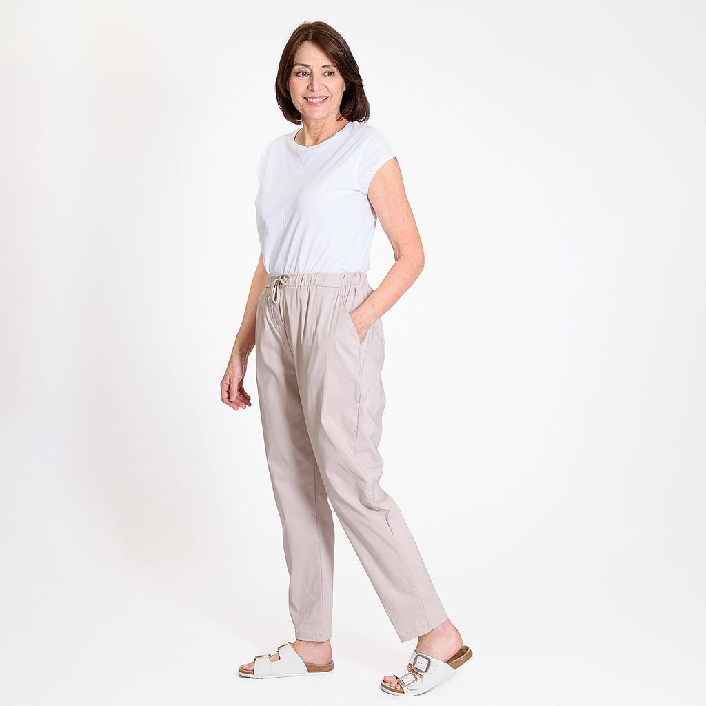 Pure and Natural - Ladies Trouser (Size 14)- Stone