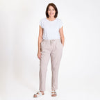 Pure And Natural - Ladies Stretchable Trouser (Size 16) - Stone