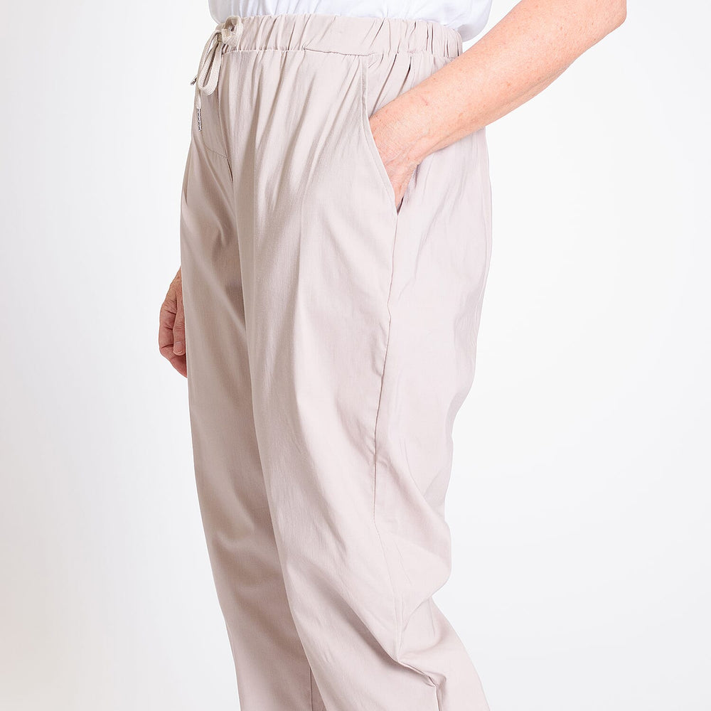Pure And Natural - Ladies Stretchable Trouser (Size 22) - Stone