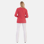 Pure And Natural Super Soft V-Neck Jumper (Size 10) - Coral
