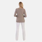 Pure And Natural Super Soft V-Neck Jumper (Size 10) - Oatmeal