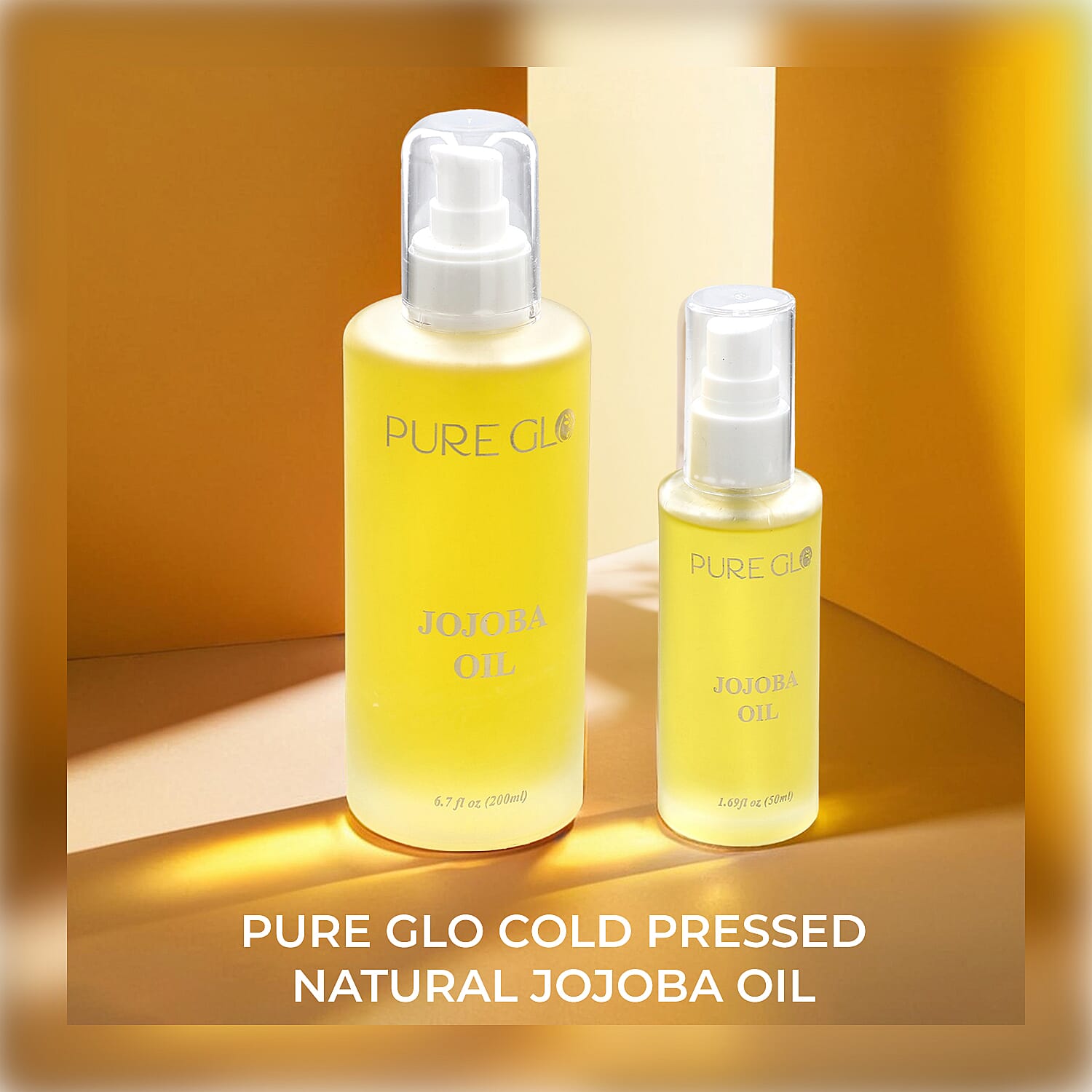 Pure Glo Cold Pressed Natural Jojoba Oil - 200ml - 50ml
