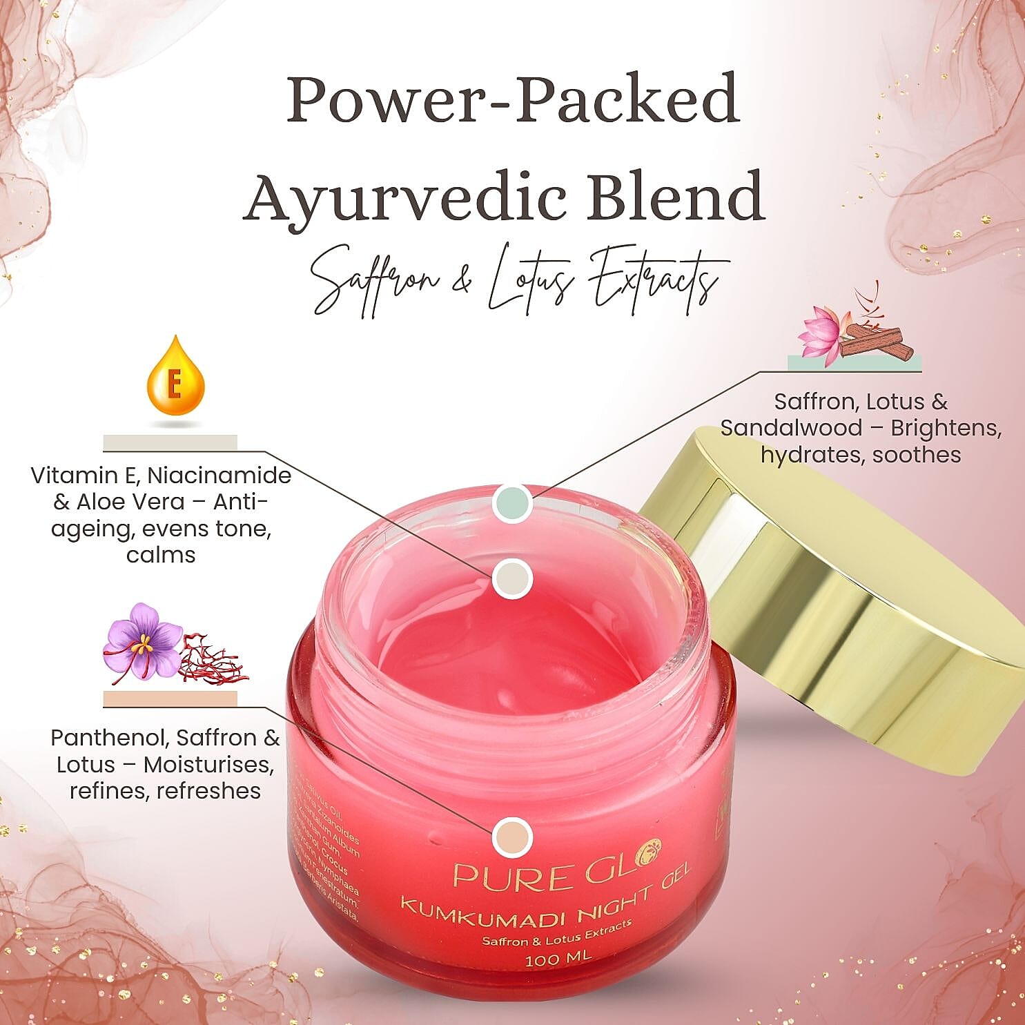 Pure Glo Kumkumadi Night Gel - 100ml