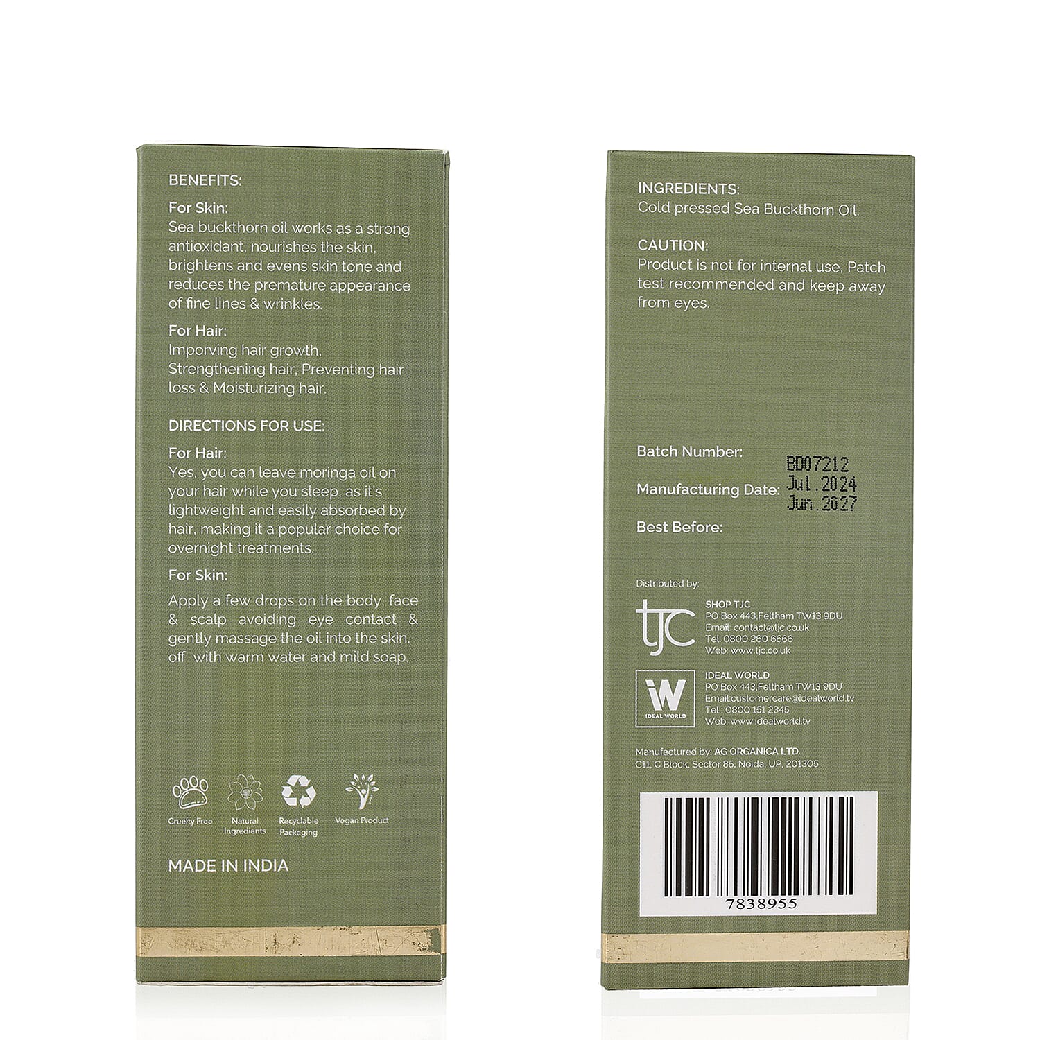 PureGlo Sea Buckthorn Oil 100 ml