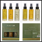 Pure Glo Set of 3 Oils - Travel Edition Organic Moringa Oil, Argan Oil - Rosehip Oil (30ml each) Spray Bottles