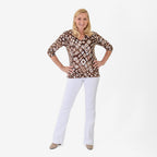 Pure & Natural Round Neck 75% ViscoseTop (Size 22-24) - Brown