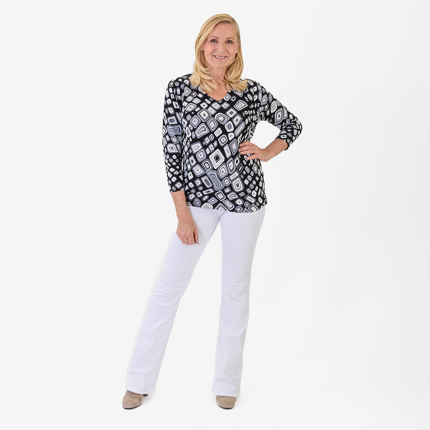 Pure & Natural Round Neck 75% ViscoseTop (Size 22-24) - Grey