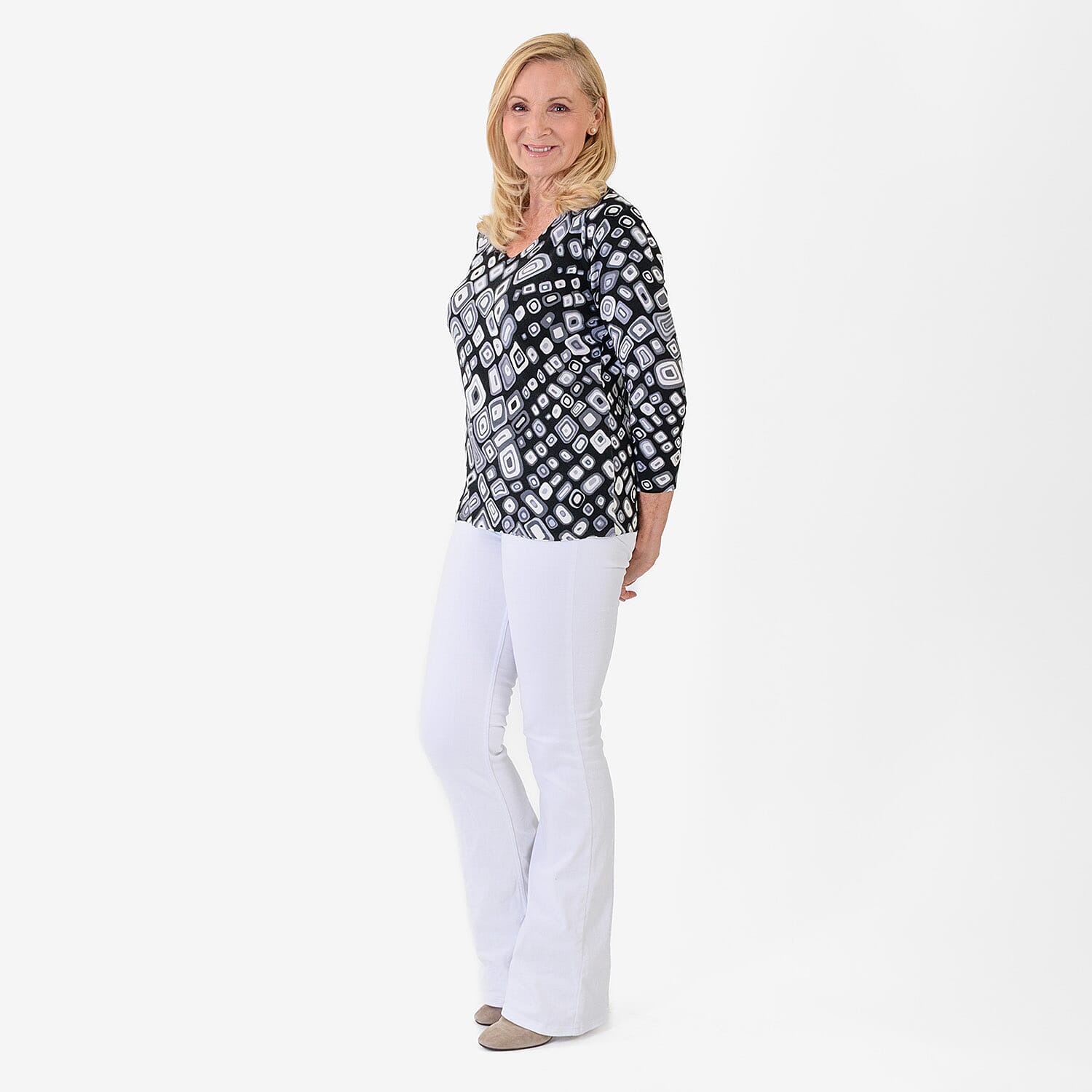 Pure & Natural Round Neck 75% ViscoseTop (Size 22-24) - Grey