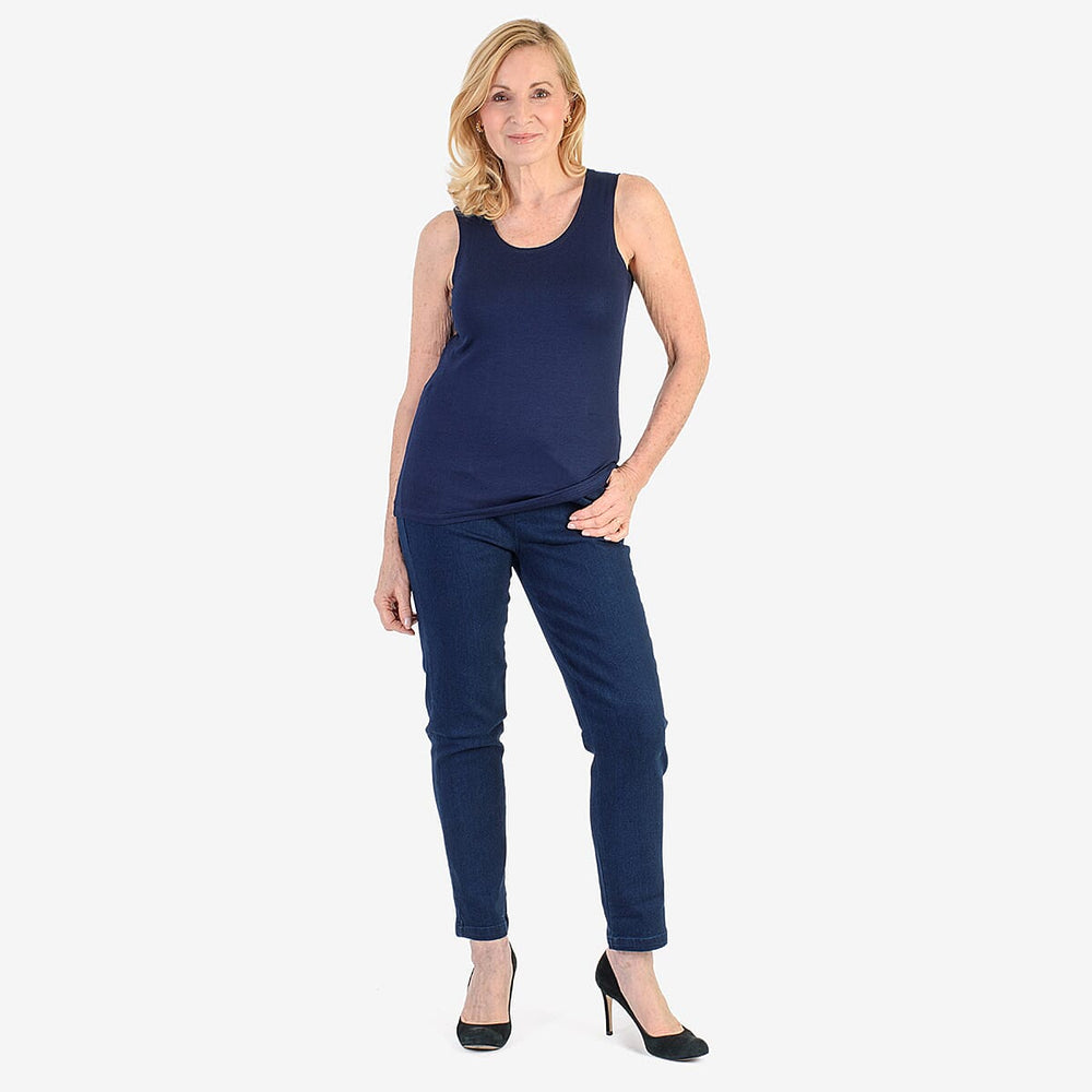 Pure & Natural Straight Leg Denim Jeans (Size 14) - Denim