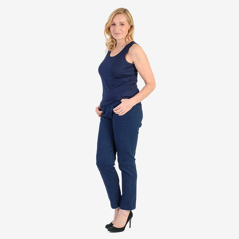 Pure & Natural Straight Leg Denim Jeans (Size 14) - Denim