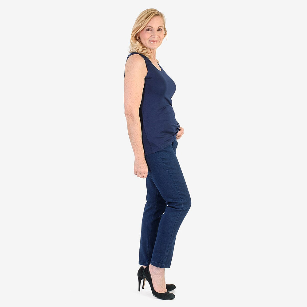 Pure & Natural Straight Leg Denim Jeans (Size 14) - Denim