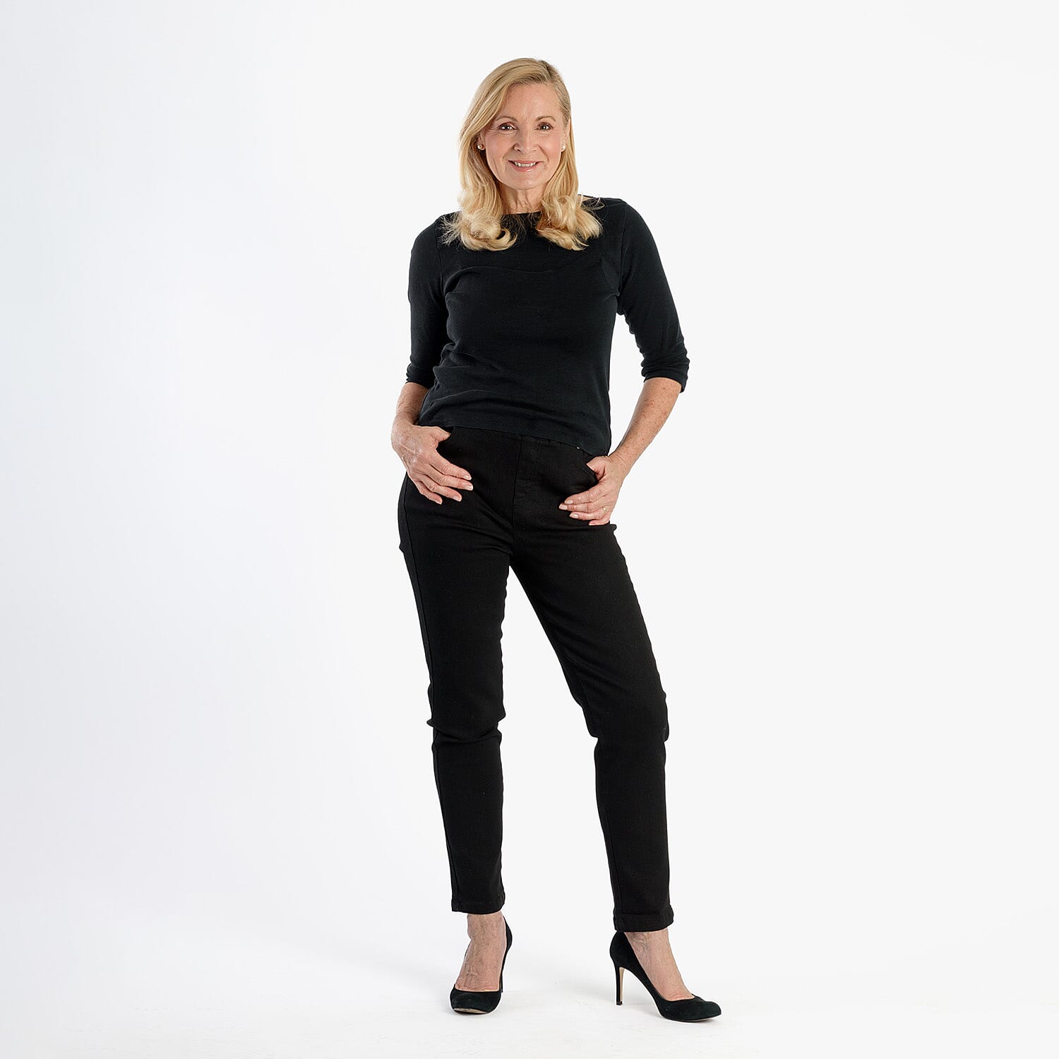 Pure & Natural Straight Leg Denim Jeans (Size 20) - Black