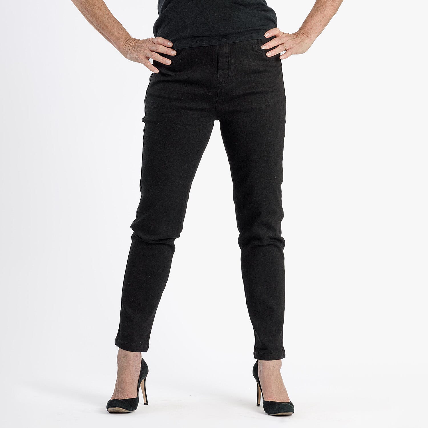 Pure & Natural Straight Leg Denim Jeans (Size 20) - Black