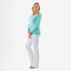 Pure & Natural V-Neck Jumper (Size 10) - Aqua