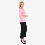 Pure & Natural V-Neck Jumper (Size 14) - Light Pink