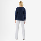 Pure & Natural V-Neck Jumper (Size 16) - Navy