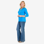 Pure & Natural V-Neck Jumper (Size 16) - Turquoise
