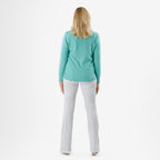 Pure & Natural V-Neck Jumper (Size 18) - Aqua