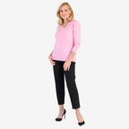Pure & Natural V-Neck Jumper (Size 18) - Light Pink