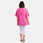 Pure and Natural 100% Cotton Woven Top (One Size, 8-16) - Cerise