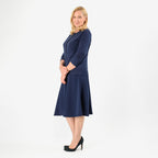 Pure and Natural Crew Neck Cardigan (Size 20) - Navy