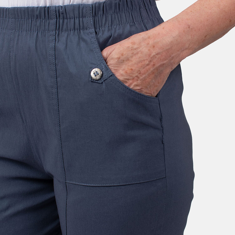 Pure and Natural Woven Trouser (Size 10) - Indigo