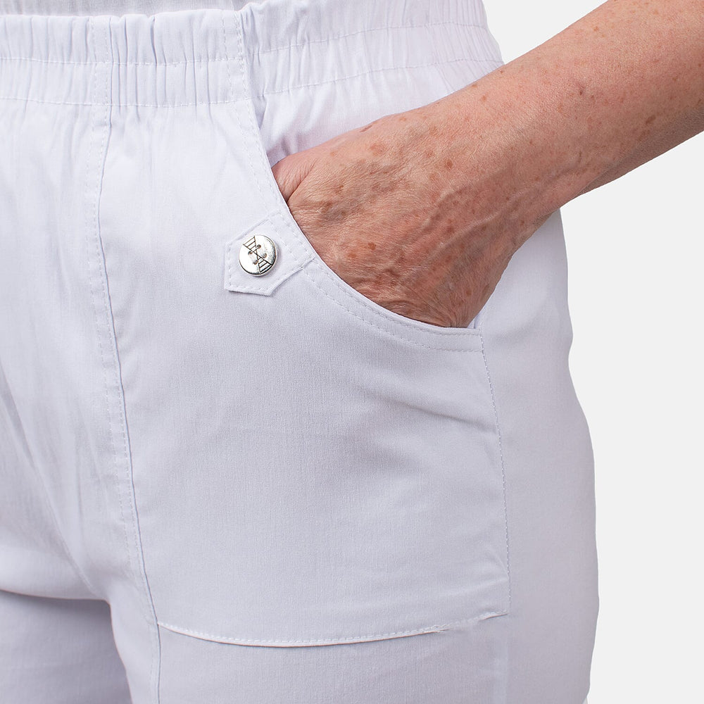 Pure and Natural Woven Trouser (Size 14) - White