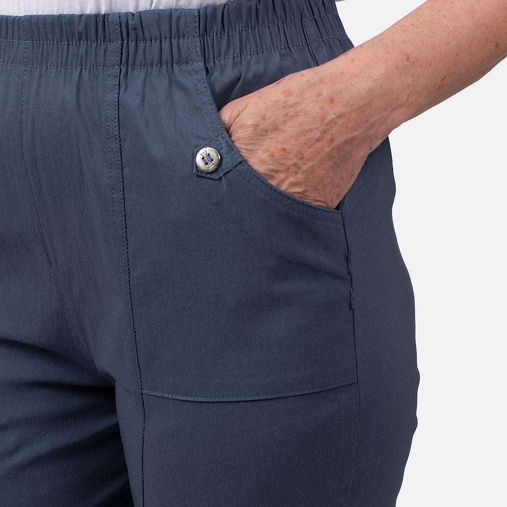 Pure and Natural Woven Trouser (Size 16) - Indigo