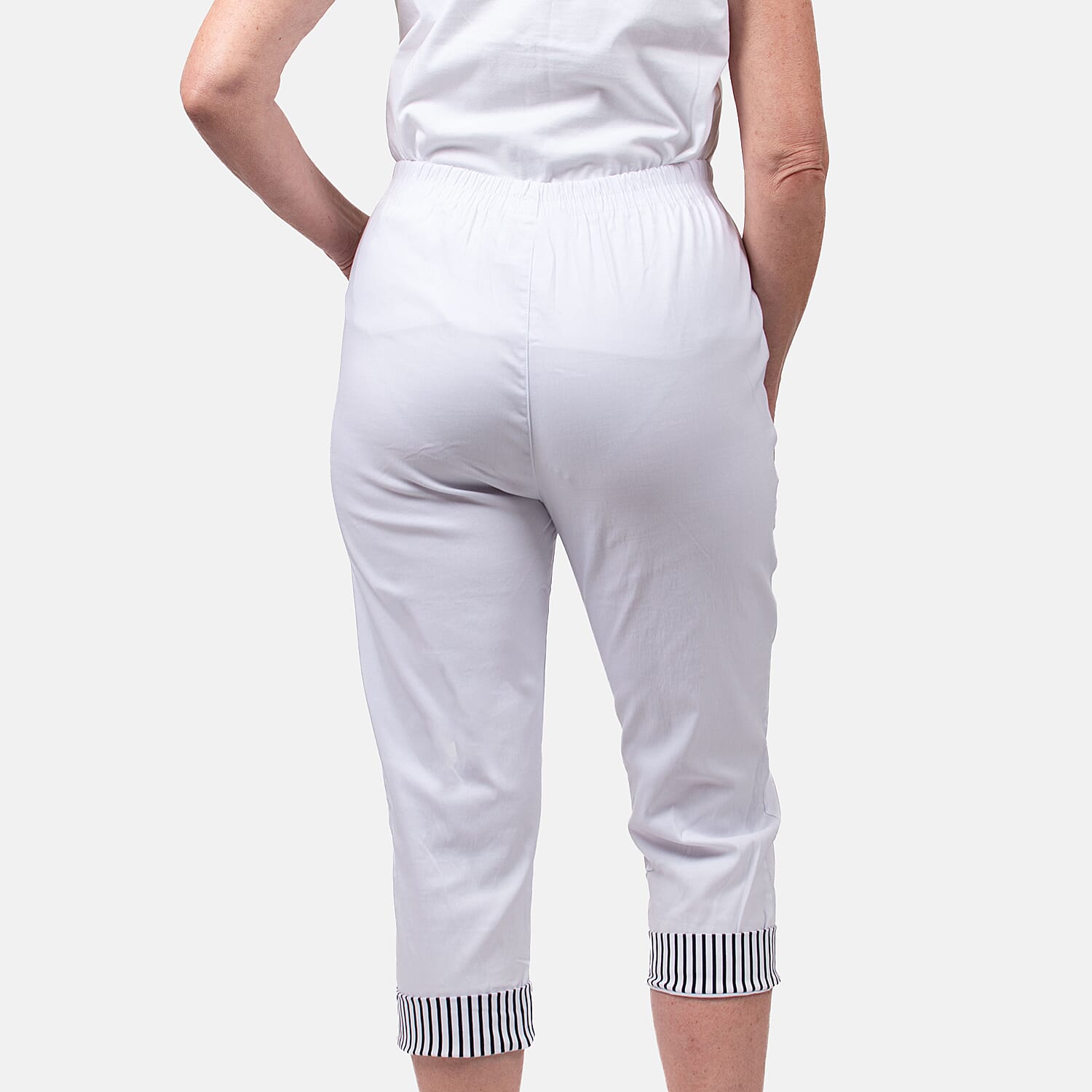 Pure and Natural Woven Trouser (Size 18) - White