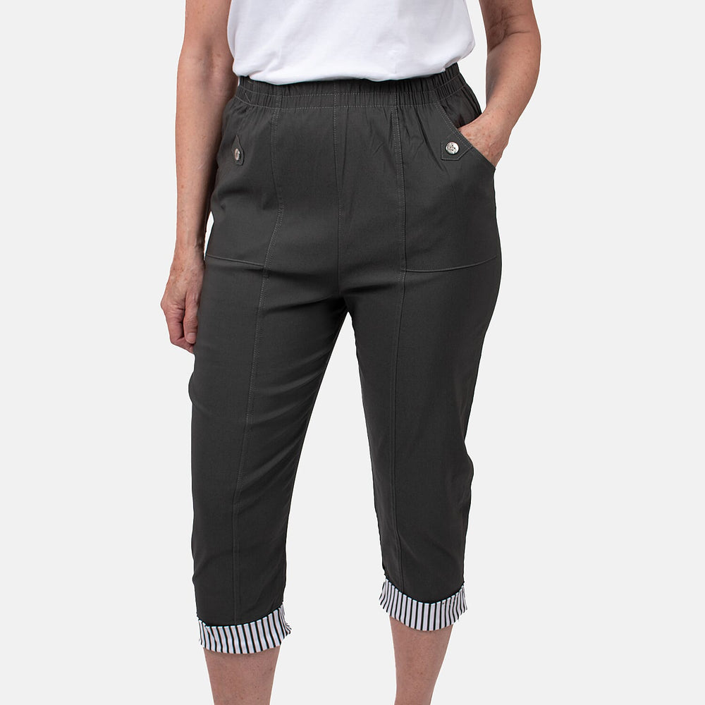 Pure and Natural Woven Trousers (Size 20) - Grey