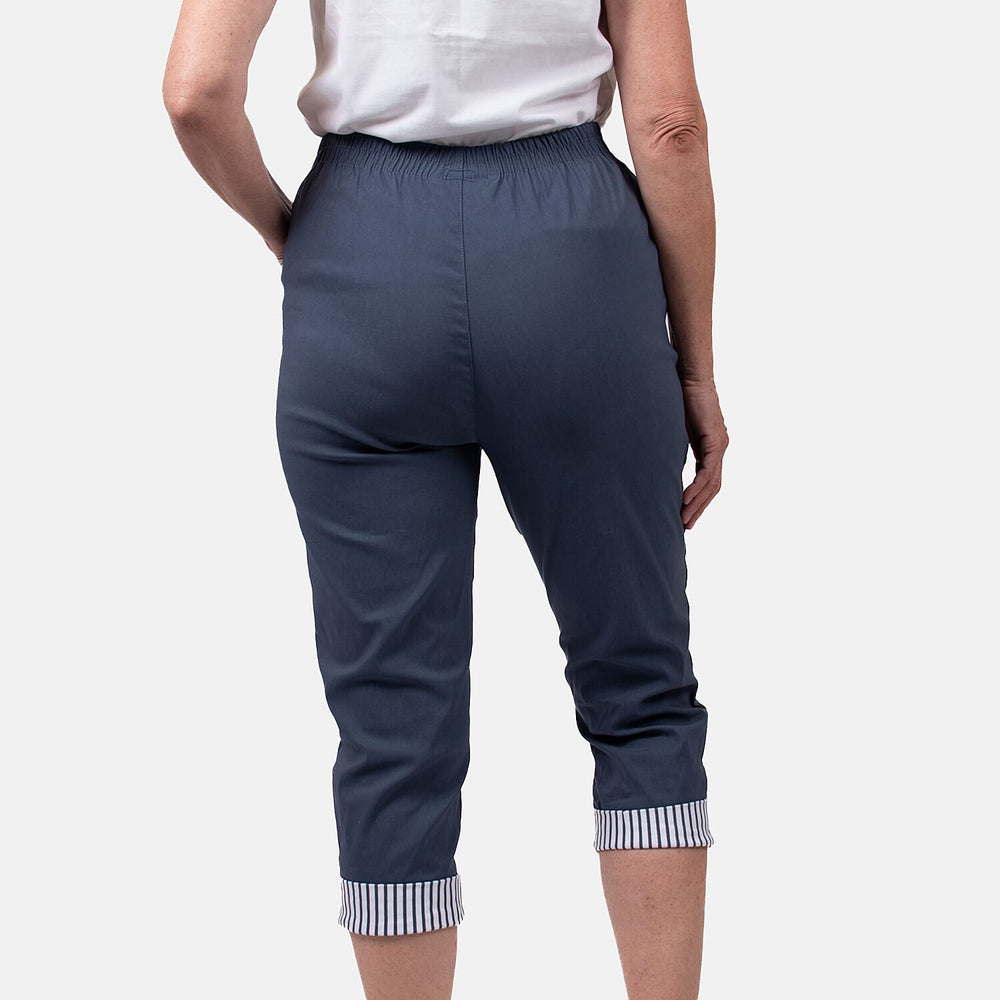 Pure and Natural Woven Trouserr (Size 18) - Indigo