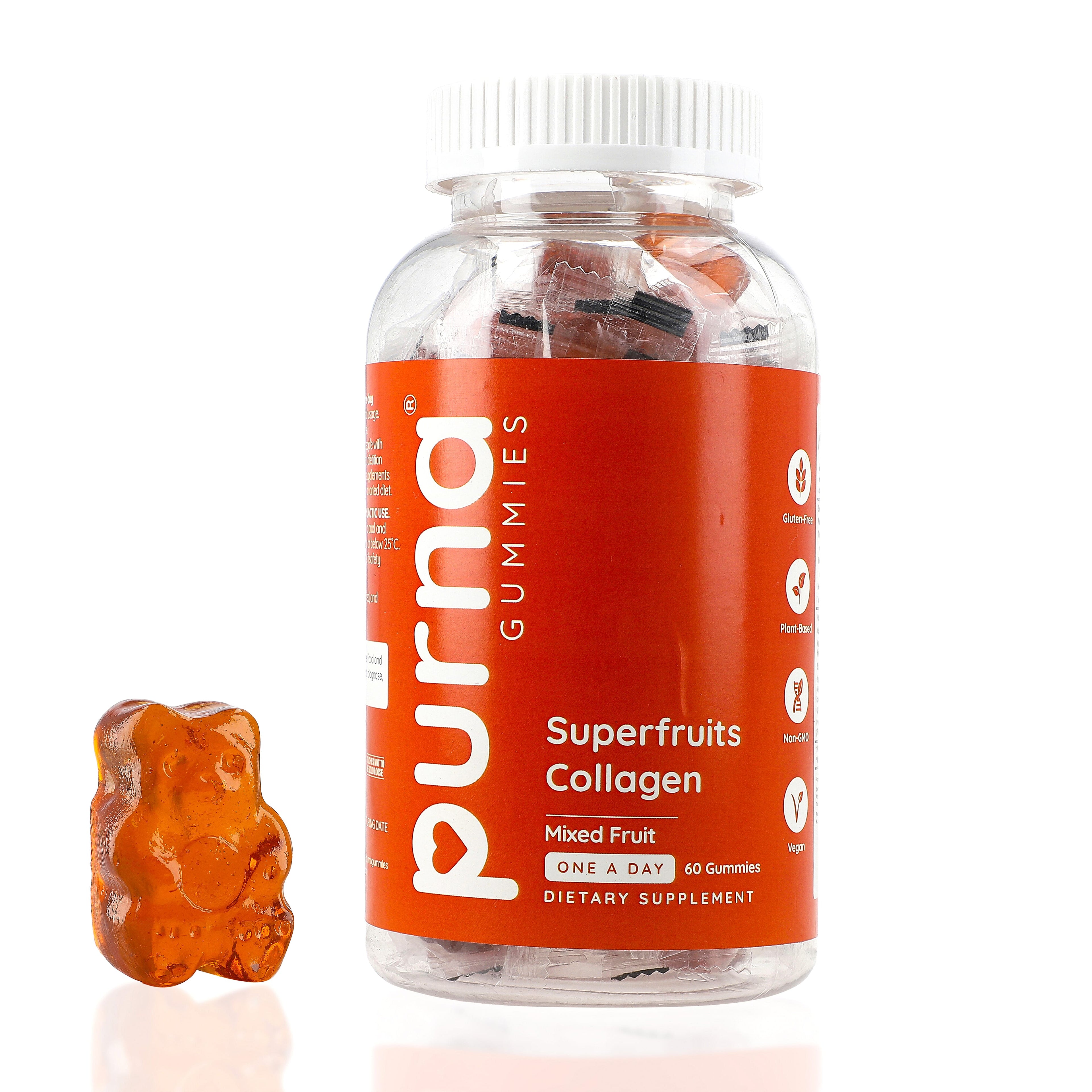 Purna - Fruit Collagen Gummies  - (60 Gummies)