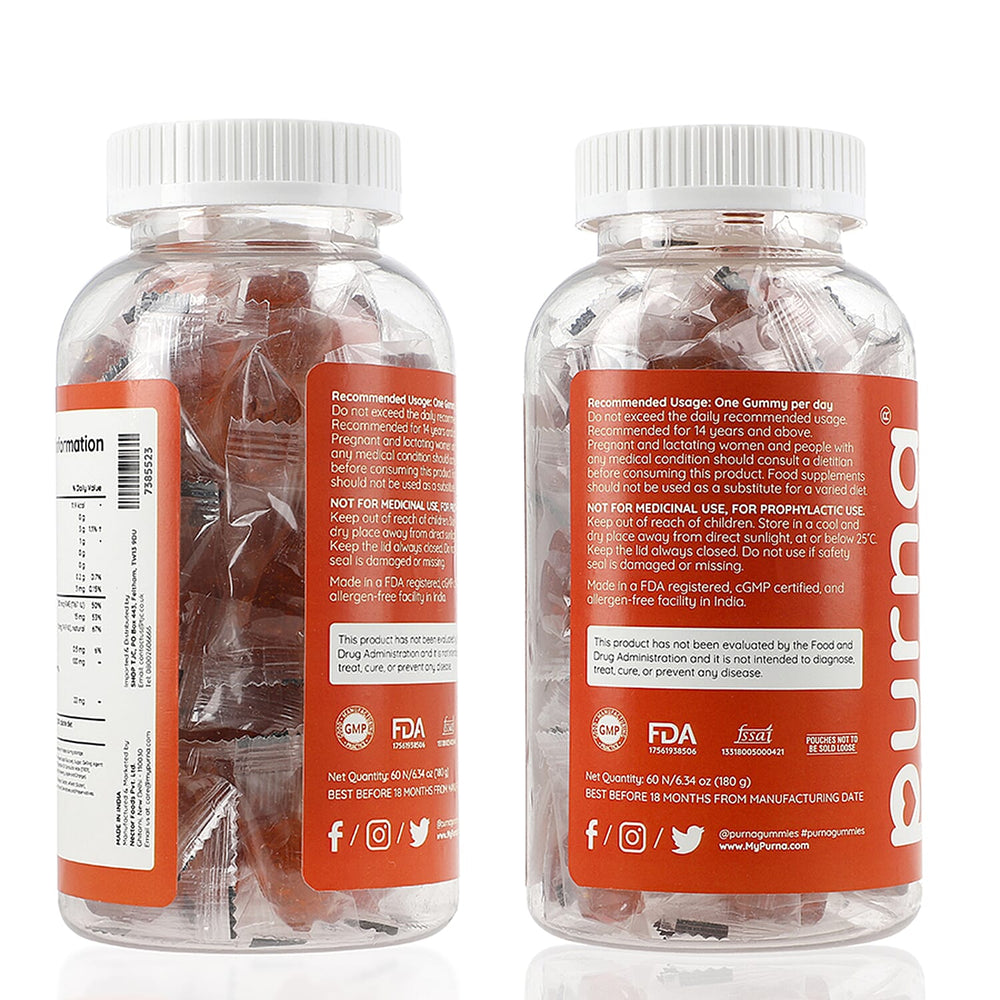 Purna - Fruit Collagen Gummies  - (60 Gummies)