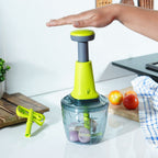 Push Chopper and blender (Size 19x13x13 cm) - Green