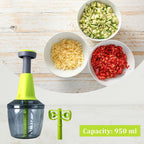 Push Chopper and blender (Size 19x13x13 cm) - Green