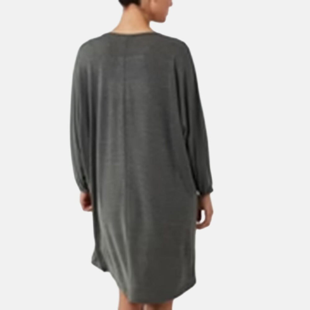QED London Animal Heart Loose Fit Tunic Top (Size 8 to 12) - Khaki