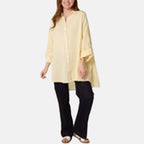 QED London Crinkle Oversized Shirt (One Size) - Lemon