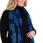 QED Multi Print Scarf (Free Size) - Blue