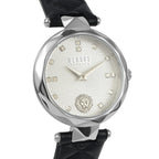 Versace Versus Covent Garden Peti Quartz Movement Silver Dial 3ATM Water Resistant Analog Watch with Black Leather Strap
