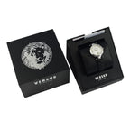 Versace Versus Covent Garden Peti Quartz Movement Silver Dial 3ATM Water Resistant Analog Watch with Black Leather Strap