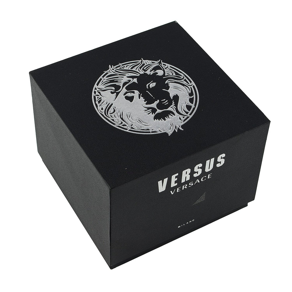 Versace Versus Covent Garden Peti Quartz Movement Silver Dial 3ATM Water Resistant Analog Watch with Black Leather Strap