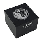 Versace Versus Covent Garden Peti Quartz Movement Silver Dial 3ATM Water Resistant Analog Watch with Black Leather Strap