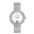 VERSUS VERSACE  Quartz Movement Water Resistant Ladies Watch With Stainless Steel Chain Strap -Silver