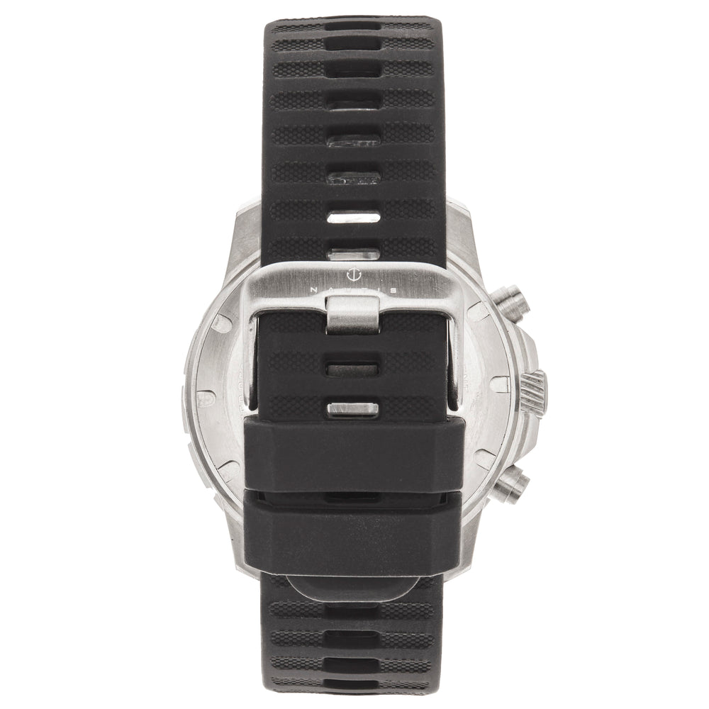 Nautis Caspian  Quartz Movement Red Dial With Date 50 ATM Water Resistance Watch With Black Rubber Strap
