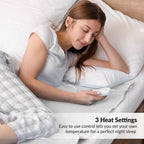Bauer Electric Under Blanket (Size UK Double) with Overheat Protection & 3 Heat Settings (Voltage 220-240 V) - White