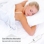 Bauer Electric Under Blanket (Size UK Double) with Overheat Protection & 3 Heat Settings (Voltage 220-240 V) - White