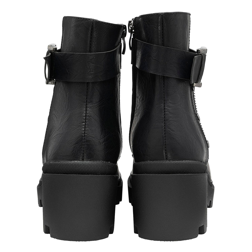 RAVEL Viola Ankle Boots with Inside Zip and Buckle (Size 5) - Black