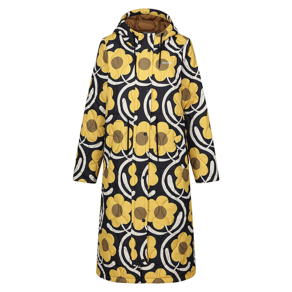 REGATTA Orla Kiely Longline Waterproof Jacket (Size 8) - Yellow