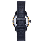 REIGN SOLSTIC Automatic Movt. 5 ATM WR Watch with Black Genuine Leather Strap